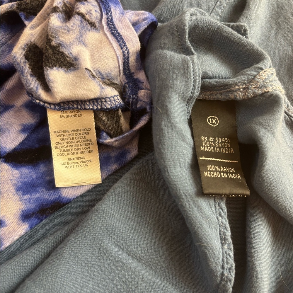 Women’s Blue Rayon Shirt & Loungewear Bundle Size XL - Picture 5 of 7